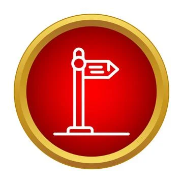 Signpost pointer icon showing navigation direction Stock Illustration