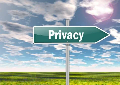 Signpost privacy Stock Illustration