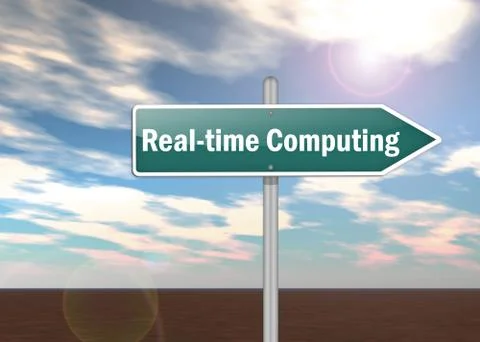 Signpost real-time computing Stock Illustration