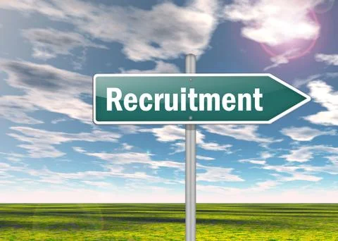 Signpost recruitment Illustrazione stock