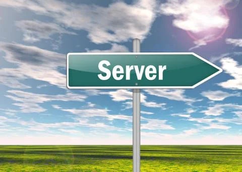 Signpost Server イラスト素材
