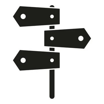 Signpost showing direction, choice, navigation, decision path Stock Illustration