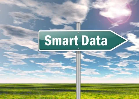 Signpost Smart Data Illustrazione stock