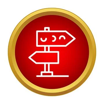 Signpost with smiling arrows indicating direction choices Stock Illustration