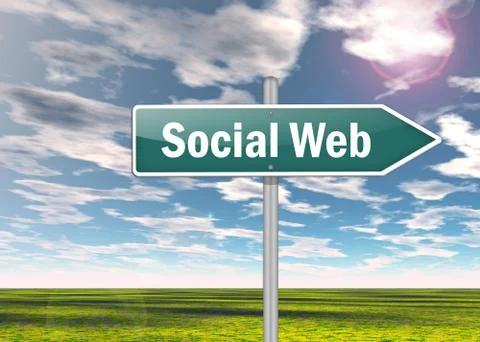 Signpost social web Stock Illustration