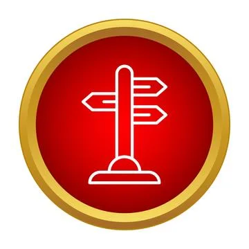 Signpost symbol showing multiple directions choosing path Stock Illustration