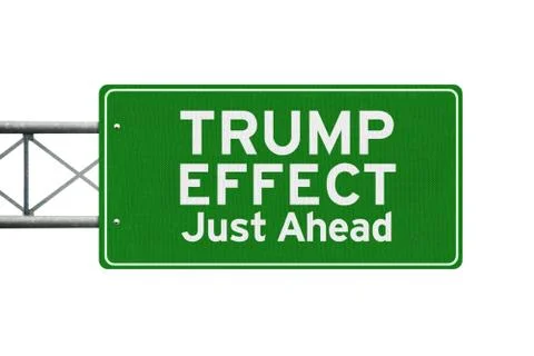 Signpost with text of Trump Effect Illustrazione stock