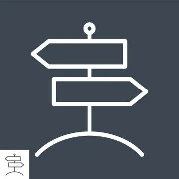 Signpost vector flat icon Stock Illustration