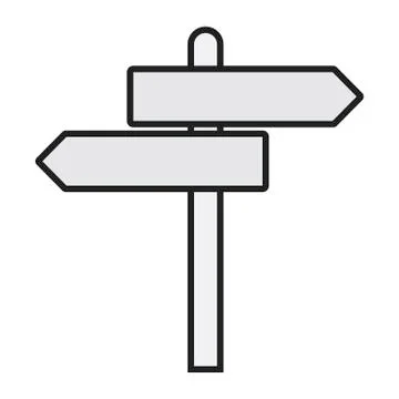 Signpost Vector Icon Stock Illustration