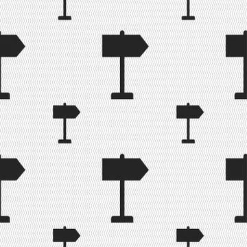Signposticon sign. Seamless pattern with geometric texture. Vector Stock Illustration