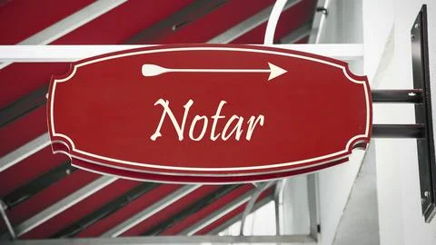 Signposts the direct way to Notary Stock Photos