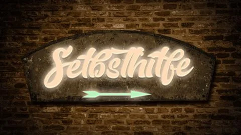 Signposts the direct way to self-help Stock Photos