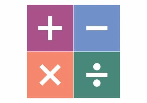 Signs of basic math operations Stock Illustration