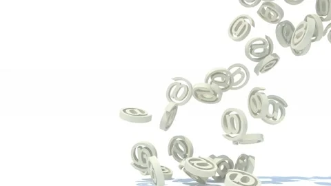 At signs fall on white background Stock Footage 131511760