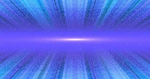 Signs of light in the structural data tunnel. Binary code digital technology. 스톡 일러스트