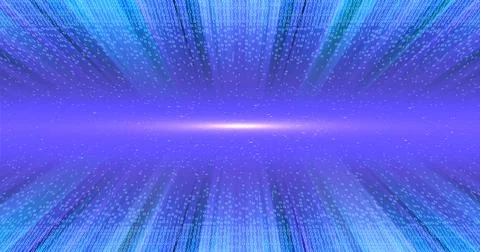 Signs of light in the structural data tunnel. Binary code digital technology Stock Illustration