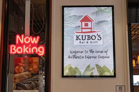 Signs Outside Bar And Grill Stock Photos