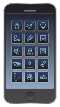 Signs on a smartphone Stock Illustration