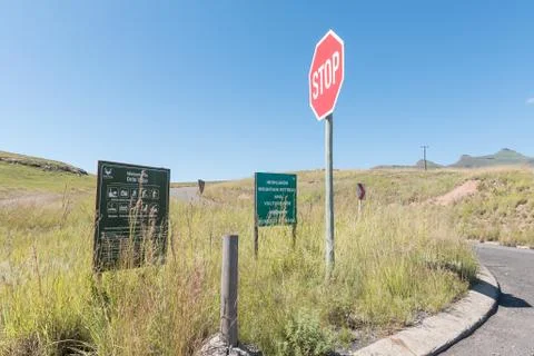 Signs at the start of the Oribi Loop Stock Photos