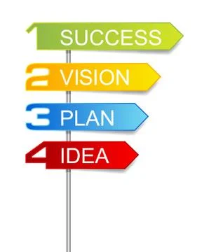 Signs steps of success Stock Illustration