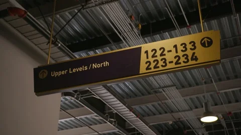 Signs within a stadium Stock Footage 102132537