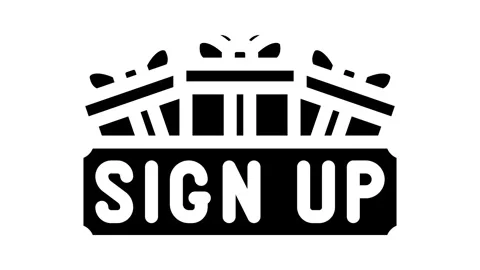 Signup bonus affiliate program glyph icon animation Video stock 326730406