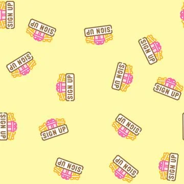 Signup bonus affiliate program vector seamless pattern Stock Illustration