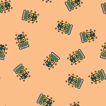 Signup bonus vector seamless pattern Illustrazione stock