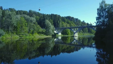 Sigulda most Stock Footage 115108500