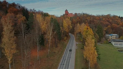 Sigulda roads Drone  動画素材 82048095
