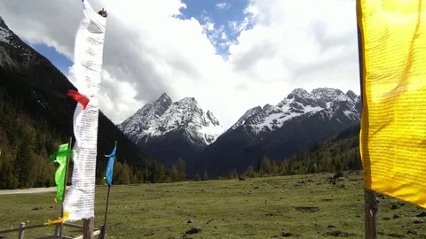 Siguniang mountain nature view Stock Footage 77381782
