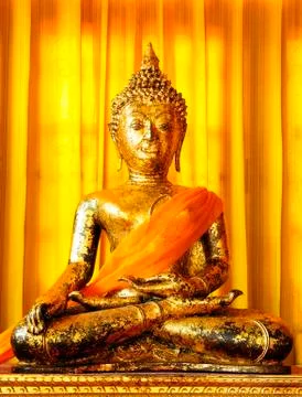Sihing Buddha, The ancient Buddha of Thailand. Stock Photos
