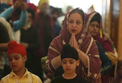 Sikh devotees mark Baisakhi with prayers in Srinagar, India - 14 Apr 2026 Stock Photos