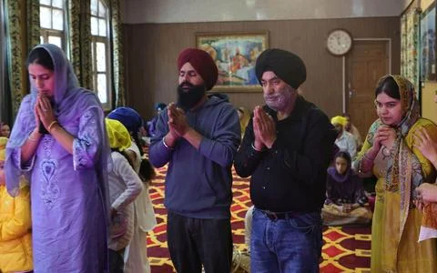 Sikh devotees mark Baisakhi with prayers in Srinagar, India - 14 Apr 2026 Stock Photos