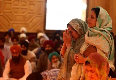Sikh devotees mark Baisakhi with prayers in Srinagar, India - 14 Apr 2026 Stock Photos