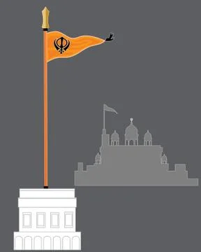 Sikh flag Stock Illustration