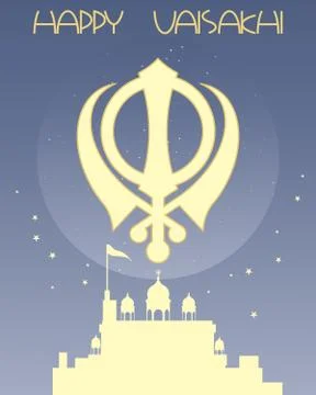 Sikh greeting card Stock Illustration