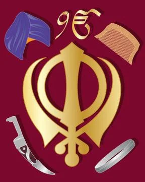 Sikh holy symbol Stock Illustration