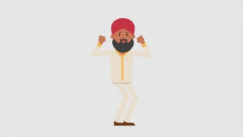 Sikh Man Cheer Stock Footage 205049496