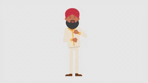 Sikh Man Laughing Video stock 205049646