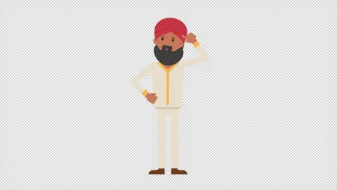 Sikh Man Thinking Stock Footage 205049914
