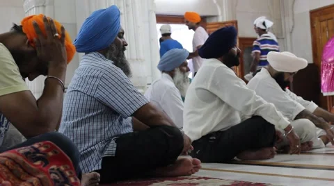 Sikh Men Meditation Stock Footage 55703233