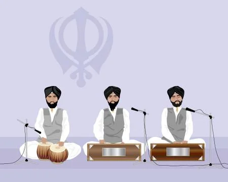 Sikh music Stock Illustration