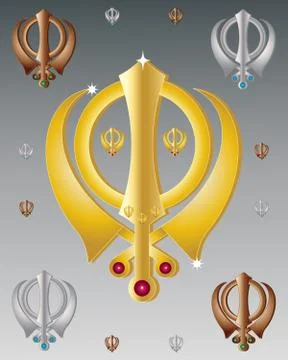 Sikh symbol Illustrazione stock