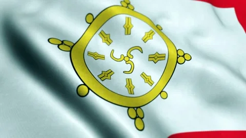 Sikkim Flag Waving Slow Motion 3D Rendering Background - Seamless Loop Stock Footage 240174363
