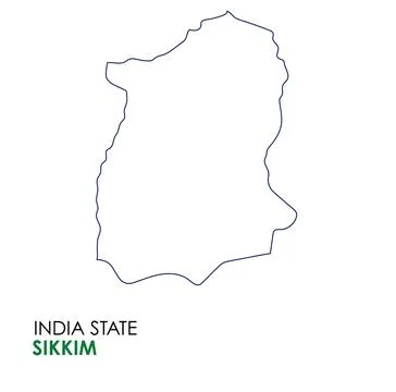 Sikkim map of Indian state. Sikkim map vector illustration. Sikkim vector m.. Stock Illustration