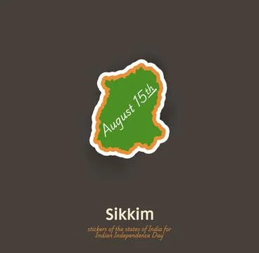 Sikkim vector sticker Stock Illustration