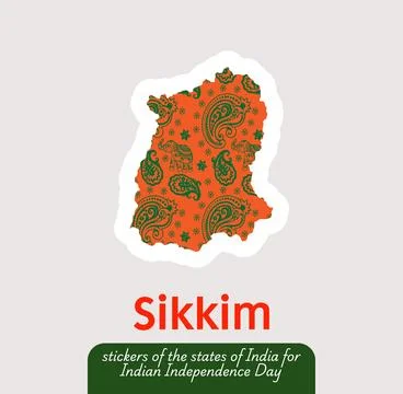 Sikkim vector sticker Stock Illustration