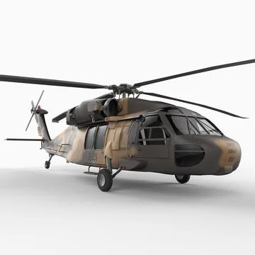 Sikorsky S-70 Blackhawk - Australian Army 3D Model