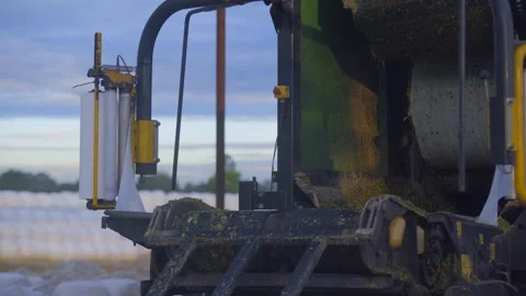 Silage packing and prossesing machine Video stock 250382839